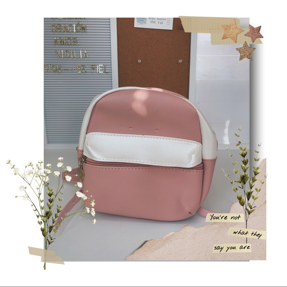 Pink mini backpack